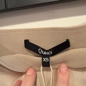 Quince Beige Midi Skirt XS